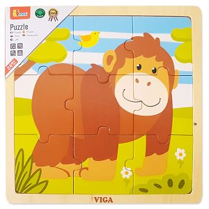 28795-비가(VIGA) 9피스퍼즐 - 고릴라 /원목퍼즐 영유아퍼즐