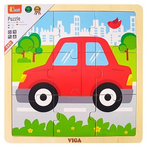 28787-비가(VIGA) 9피스퍼즐 - 자동차 /원목퍼즐 영유아퍼즐