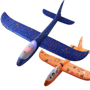 28880-LED 에어글라이더(색상랜덤) 조립형비행기 조명으로 반짝반짝 나혼산 3얼비행기