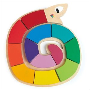 31011-[텐더리프]꼬마고흐 컬러풀 스네이크/도형퍼즐 도형맞추기 색깔맞추기 도형끼우기 원목교구