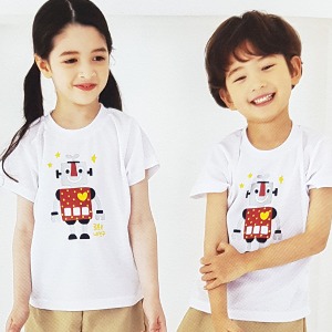 32816-로봇-화이트(상의:15000원/반바지:14000원)jun 어린이날티셔츠