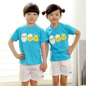 22219-[어린이날티셔츠]병아리 티셔츠(하늘색)-mire-i-교사용있음