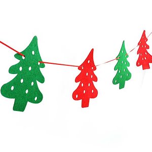31658-펠트가랜드(트리레드,그린) /크리스마스파티데코 장식 성탄절 산타선물
