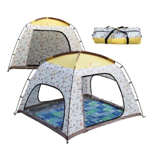 32328-패턴썬블럭 텐트(4~5인용) 그늘막 텐트 등산 낚시 소풍 캠핑 피크닉 글램핑