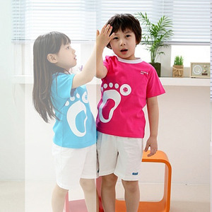 22200-[어린이날티셔츠]발바닥 티셔츠(핑크)-mire-i-교사용있음