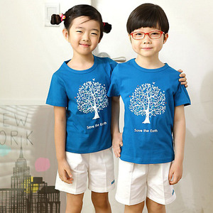 22207-[어린이날티셔츠] 나무 티셔츠(물색)-mire-i-교사용있음